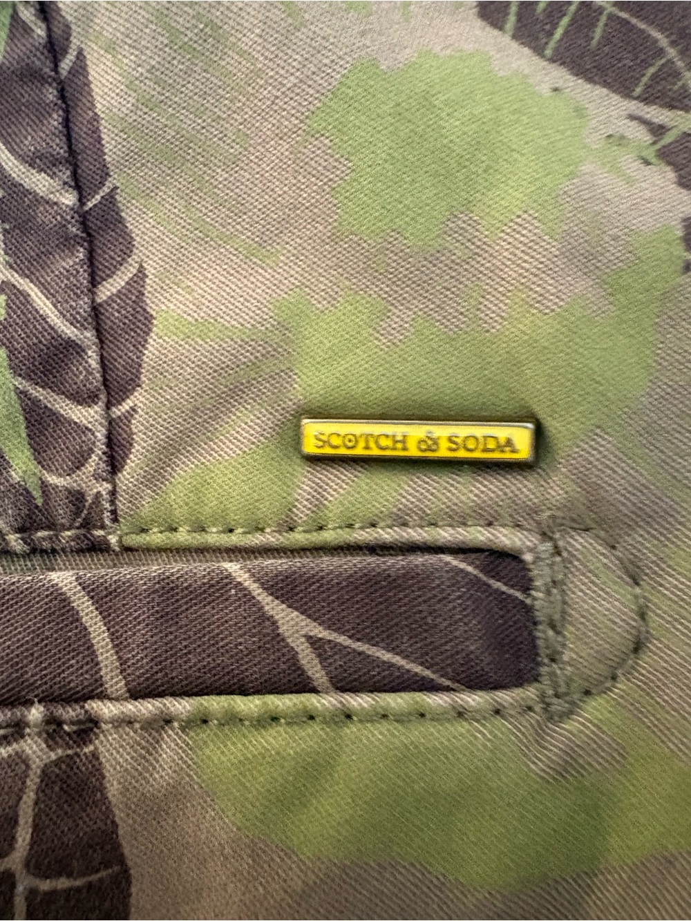 Scotch & Soda Mens Shorts Botanical Camo Jungle  36 - Picture 4 of 10